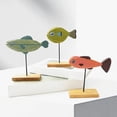 thumbnail image 2 of Estatua de de Madera, Decoraciones Nórdicas para el Hogar, Esculturas de Peces, Adornos para Sala de Estar, Dormitorio, Restaurante, Decoración B, 2 of 5