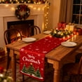 thumbnail image 6 of chaungfeng Christmas Tree Snowflakes Table Runner 12"x71", Holiday Decoration Seasonals Winter Burgundy Kitchen Table Decoration for Restaurant Party Decoration(E), 6 of 6