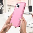 thumbnail image 4 of Mantto for iPhone 13 Mini Case, Heavy Duty Shockproof Drop Protective Hybrid 3 Layer Full Body Rugged Military Grade Protection Hard PC Phone Cover For iPhone 13 Mini, Pink, 4 of 5