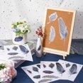 thumbnail image 4 of 6 Sheet Feather Car Sticker 30PCS Feather Car Rear View Mirror Stickers PVC Self Adhesive Waterproof Vinyl Decals Universal Car Exterior Decorative Accessories for Truck Motorcycle, 4 of 7