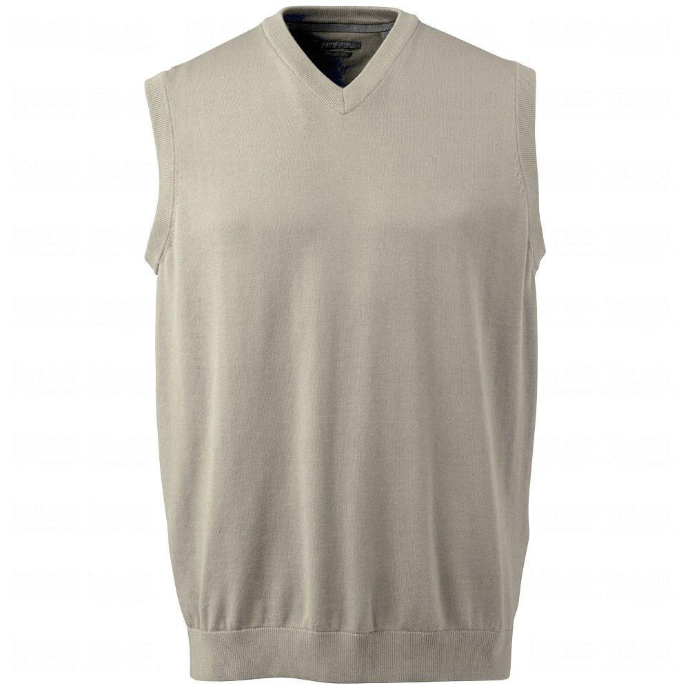 Ashworth Men's Pima VNeck Casual Golf Sweater Vest, Several Colors