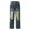 Blue, variant on Sngxgn Ripped Jeans for Women High Waist Stretchy Denim Flare Wide Leg Jean Distressed Pants Jeans(Blue,XXXL)