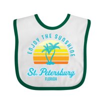 Inktastic Summer Enjoy the Sunshine St. Petersburg Florida in Blue Boys or Girls Baby Bib