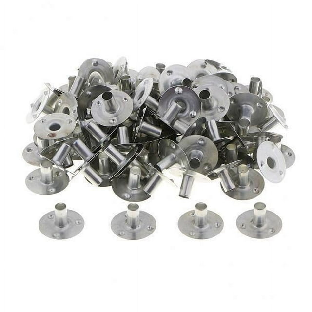 Conjunto de 100 Soportes Metálicos para Mechas de Vela, Accesorios para Creación Artesanal 3 piezas