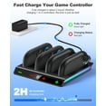 thumbnail image 3 of EUROA Switch 2 Controller Charger Compatible with Switch 2 Joy Con, 4-in-1 Magnetic Joycon Charger with USB Type-C Interface, 3 of 7