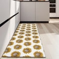 thumbnail image 4 of White Sunflower Pattern Kitchen Rug Mat,Kitchen Runner Rugs Non Skid Washable,Decorative Kitchen Floor Mats for Kitchen,Sink,Laundry,17"X47", 4 of 5