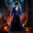 thumbnail image 6 of Men's Gothic Steampunk Tailcoat Victorian Long Frock Coat Halloween Costume Jacket, 6 of 7