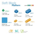 thumbnail image 2 of UNiPLAY Platform Soft Building Blocks — Educational Sensory Stacking Blocks, Learning Toy with Four 11 x 11 Inch Base Plates for Ages 3 Months and Up (124-Piece Set), 2 of 4