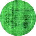 thumbnail image 1 of Ahgly Company Indoor Round Abstract Green Modern Area Rugs, 8' Round, 1 of 4