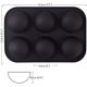 thumbnail image 4 of moldes de silicona de 6 agujeros, moldes de media esfera de 6 cavidades para hacer bombas de chocolate, pasteles, gelatina, pudín, mousse abovedada - negro, 4 of 5