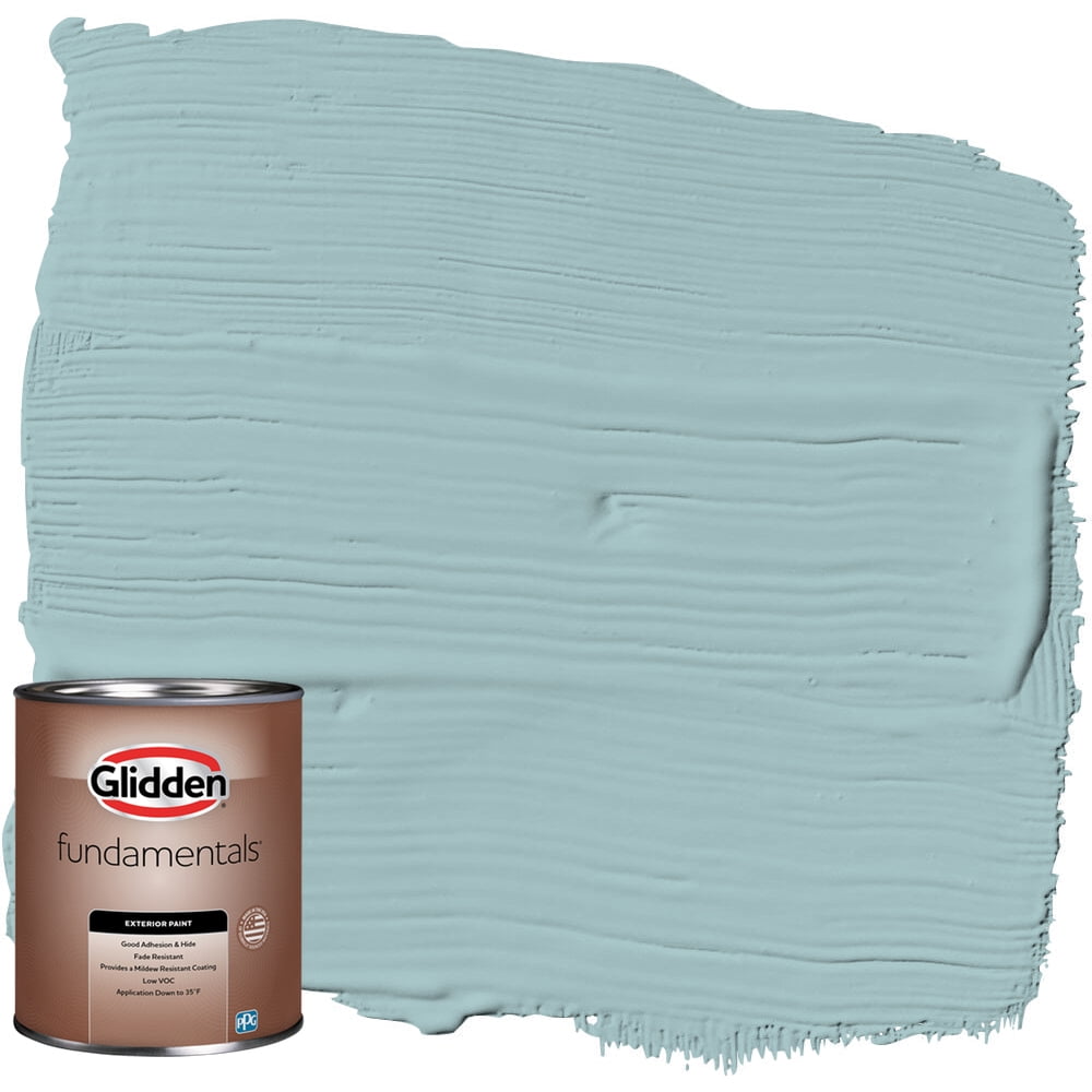 Glidden Fundamentals Exterior Paint Lazy River, Satin, 1 Quart