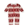 thumbnail image 1 of Combinaisons de Famille Assorties Onesies à Capuche Zip-Front Romper Pjs Flocon de Neige Imprimé Pyjama, 1 of 7