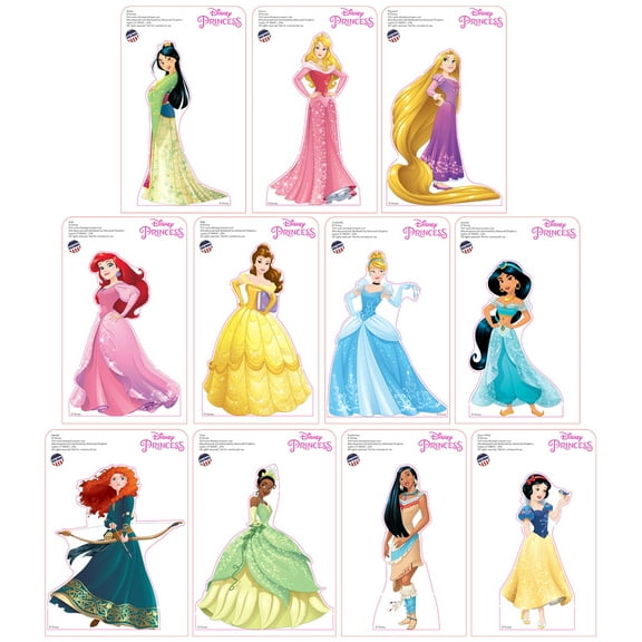 Advanced Graphics Mini Disney Princesses Cardboard Stand-Ups, 9 - 10", 11 pack
