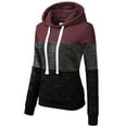 thumbnail image 2 of Doublju Women's 3 Block Lightweight Pullover Hoodie Sweatshirt with Plus Size, 2 of 3