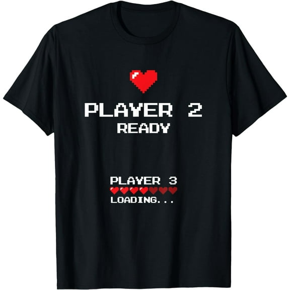 Player 2 Player 3 Loading - Retro Gaming - Baby, Announcement T-Shirt mens t hirt men，black，women，misfits，journey ，boys