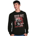 thumbnail image 5 of Street Fighter Balrog Never Quit Men's Long Sleeve Tee T Shirt Brisco Brands S, 5 of 6