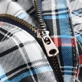 thumbnail image 5 of ALLLIST Blue Mens Shorts Short Straight-Leg Plaid Mid Cotton and Linen Cargo Button with Pockets Elastic Reg and Big and Tall Sizes, 5 of 9
