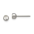 thumbnail image 1 of Titanium 4mm Crystals Stud Earrings Tool Ear Piercing Supply, 1 of 8