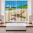 thumbnail image 2 of Ambesonne Summer Kitchen Curtains, Sunshine Sand Waves, 55"x39", Multicolor, 2 of 3