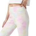 thumbnail image 4 of Atogsazn Kids Girls Tie Dye High Waisted Leggings Children Flare Leg Yoga Pants Athletic Bell Bottoms Pant Pink 10-11Years Fashion, 4 of 6