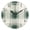 Black, variant on Tartan Fabric Green Plaids Round Wall Clock Silent Analog Battery Operated Black Pointer Home Decor 9.84" Diameter