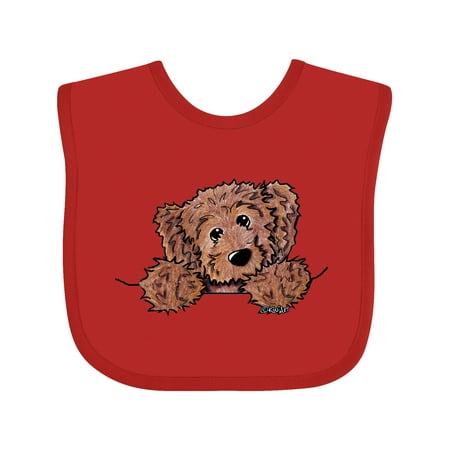 

Inktastic Pocket Chocolate Doodle Boys or Girls Baby Bib