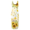thumbnail image 4 of Vestido ajustado sin mangas con hombros descubiertos estampado Sexy informal de verano a la moda para mujer Pompotops ghjkhdj5291, 4 of 5