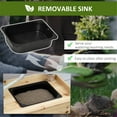 thumbnail image 5 of CHEERFUN Wooden Potting Bench with Sink, Outdoor Garden Workstation Table for Planting & Storage, 5 of 7