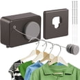 thumbnail image 1 of Retractable Clothesline 4.2M Long Non Sagging Outdoor Clothes Line Heavy Duty Clothes Drying Laundry Line Wall Mount Space Saving Retractable Clothes Drying Rope Balcony Bathroom Patio, 1 of 9