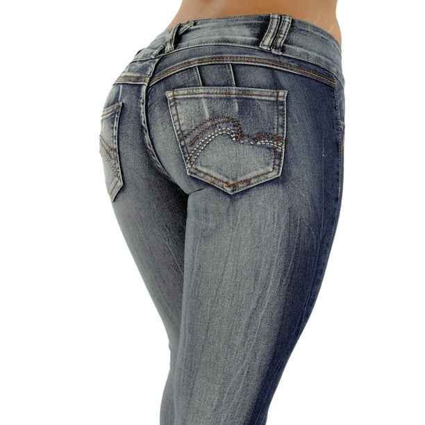 RED Levanta Cola Colombian Butt Lifter Jeans Push Up High Waist Back Pocket  Sexy