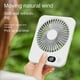 thumbnail image 3 of Ventilador de Escritorio Portátil, Recargable por USB, con Inclinación de 180°, Plegable, con Pantalla de Potencia, 5 Velocidades, Ultra Silencioso B, 3 of 5