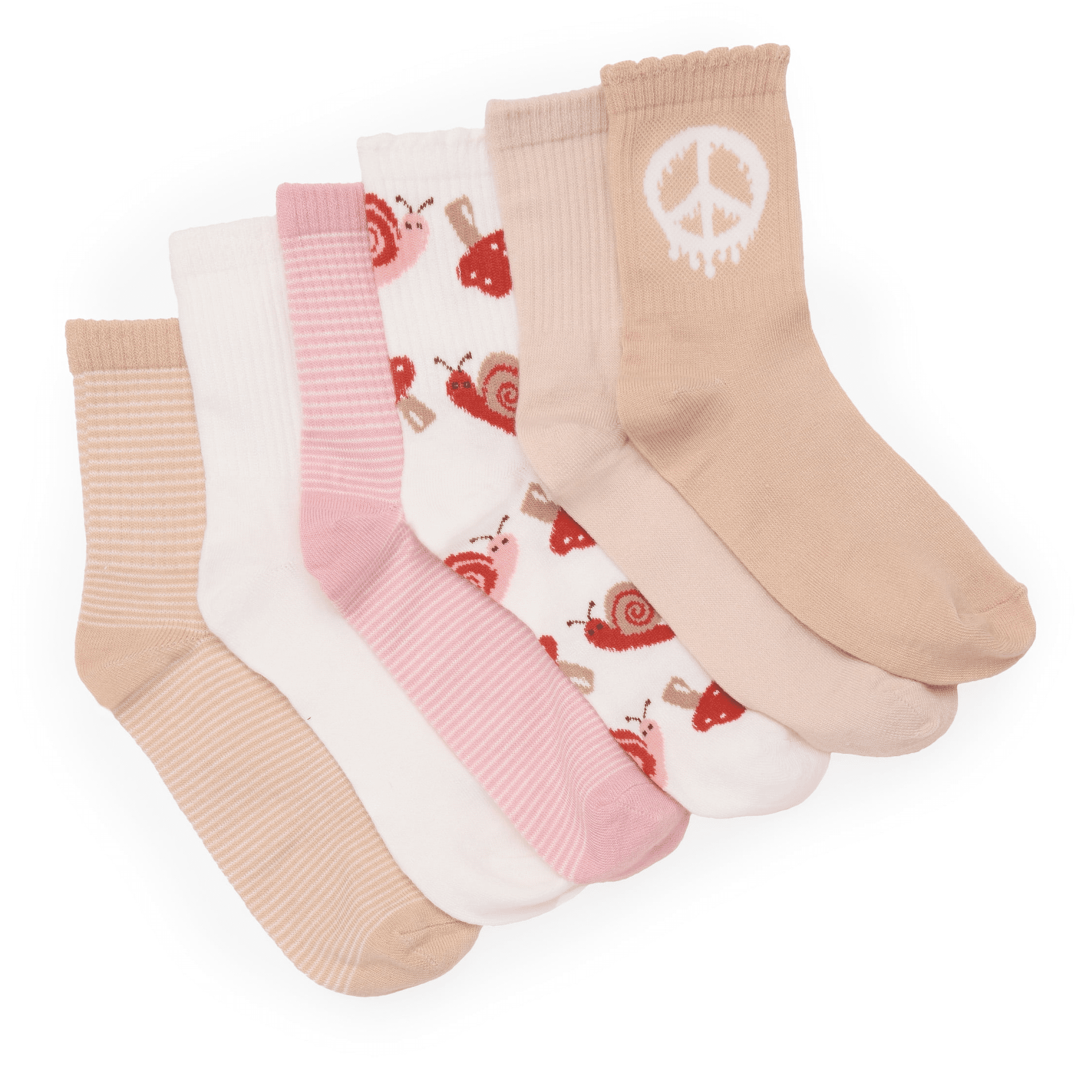 Beige Peace/Scallop Edge