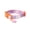 Purple, variant on Oodles Smiley Charm Striped Polyester Fashion Dog Collar, Green, Small