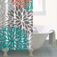 thumbnail image 5 of Small Stall Narrow Shower Curtain 36"W x 72"L – Tropical Bohemian Leaves, Mid-Century Abstract Boho Botanical Bathroom Decor, Vintage Floral Palm Leaf Pattern, Rustic Tribal Folk Style, 5 of 5