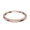 thumbnail image 3 of 0.11ct, 1.3mm Round Cut Diamond Moissanite Wedding Band 18K Rose Gold Over Silver, 3 of 4