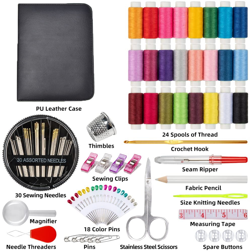 GOANDO Sewing Kit for Adults Needle and Thread Kit for Sewing Upgrade 41 XL  Spools of Thread 206 Pc - Sewing, Facebook Marketplace