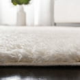 thumbnail image 4 of SAFAVIEH Madrid Miah Solid Polyester Shag Runner Rug, Ivory, 2' x 6', 4 of 7