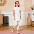thumbnail image 2 of 8-9 Years Toddler Girls Leggings With Skirt High Waisted Tennis Athletic Flowy Skirted Legging With Pockets For Kid Sweatpants Joggers Pants Fall and Winter White Cargo Pants, 2 of 9