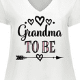 thumbnail image 4 of Inktastic 1st Time Grandma Announcement Women's Plus Size V-Neck T-Shirt, 4 of 5