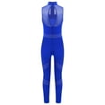 thumbnail image 4 of Miutii Kids Girls Sleeveless Shiny Rhinestone Gymnastic Leotard Full Body Unitard Jumpsuit Ballet Dance Bodysuit Blue 8, 4 of 5