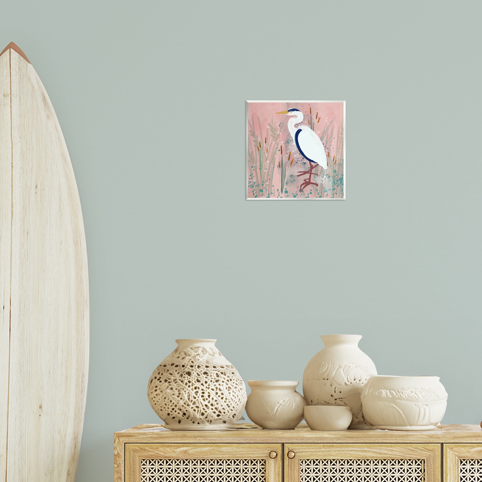 Stupell Industries Coastal White Bird Animals & Insects Painting Unframed Art Print Wall Art, 12 x 12