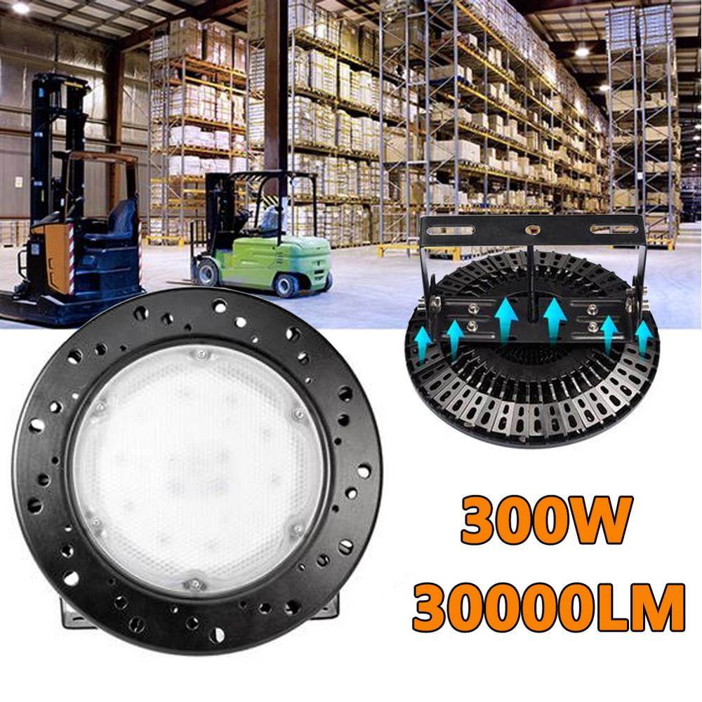 300W UFO LED High Bay Light Day Cool White Yard Commercial Warehouse Industrial 
