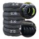 thumbnail image 3 of Kenally Bolsa de almacenamiento de neumáticos portátil a prueba de polvo con rueda Ajustable de tela Oxford para neumáticos de coche Vehículos, repuestos y accesorios Mis señal blanca de banda negra L, 3 of 6