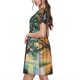 thumbnail image 2 of Easygdp Seasonal Tree Reflection para Vestido Transpirable de Mujer, Vestido Suelto de Manga Corta con Pliegues y Bolsillos para el Verano, 2 of 6
