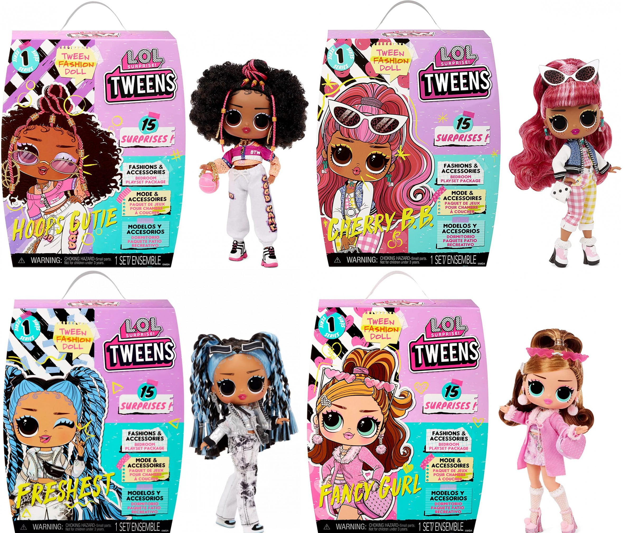 LOL Surprise Tweens Series 1 Set of 4 Fashion Dolls