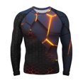 thumbnail image 4 of IWRICH Men's Long Sleeve Upf 50+ Rash Guard Cool Dry Performance Fit Compression Sports Athletic Shirts Tops 03-Black L, 4 of 5