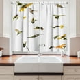 thumbnail image 2 of Ambesonne Hummingbirds Kitchen Curtains, Hummingbird Sunflowers, 55"x45", Green Yellow Beige, 2 of 3