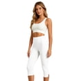 thumbnail image 5 of Inglocry High Waisted Leggings for Women - Tummy Control Yoga Pants for Workout Running Athletic Women's Leggings Plus Size White XL, 5 of 6