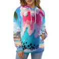 thumbnail image 4 of Tropical Bubble Tea Cup 3D Print Hoodie Men Women Autumn Thin Pullover Sweatshirt Vintage Streetwear Tops, 4 of 6
