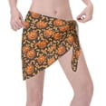 thumbnail image 2 of Zufioo Quirky Corn Pumpkin Print Women's Beach Short Wrap Skirt, Short Quick-drying Wrap Skirt, Swimsuit Cover-up Sun Protection Cape, Suitable for Beach, Pool-One Size, 2 of 7